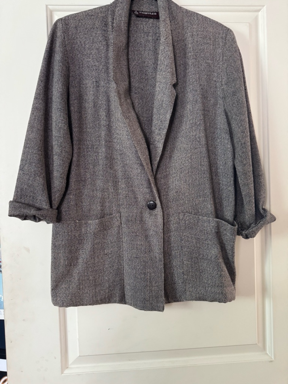 Vintage 80s tweed women’s Blazer Jacket
